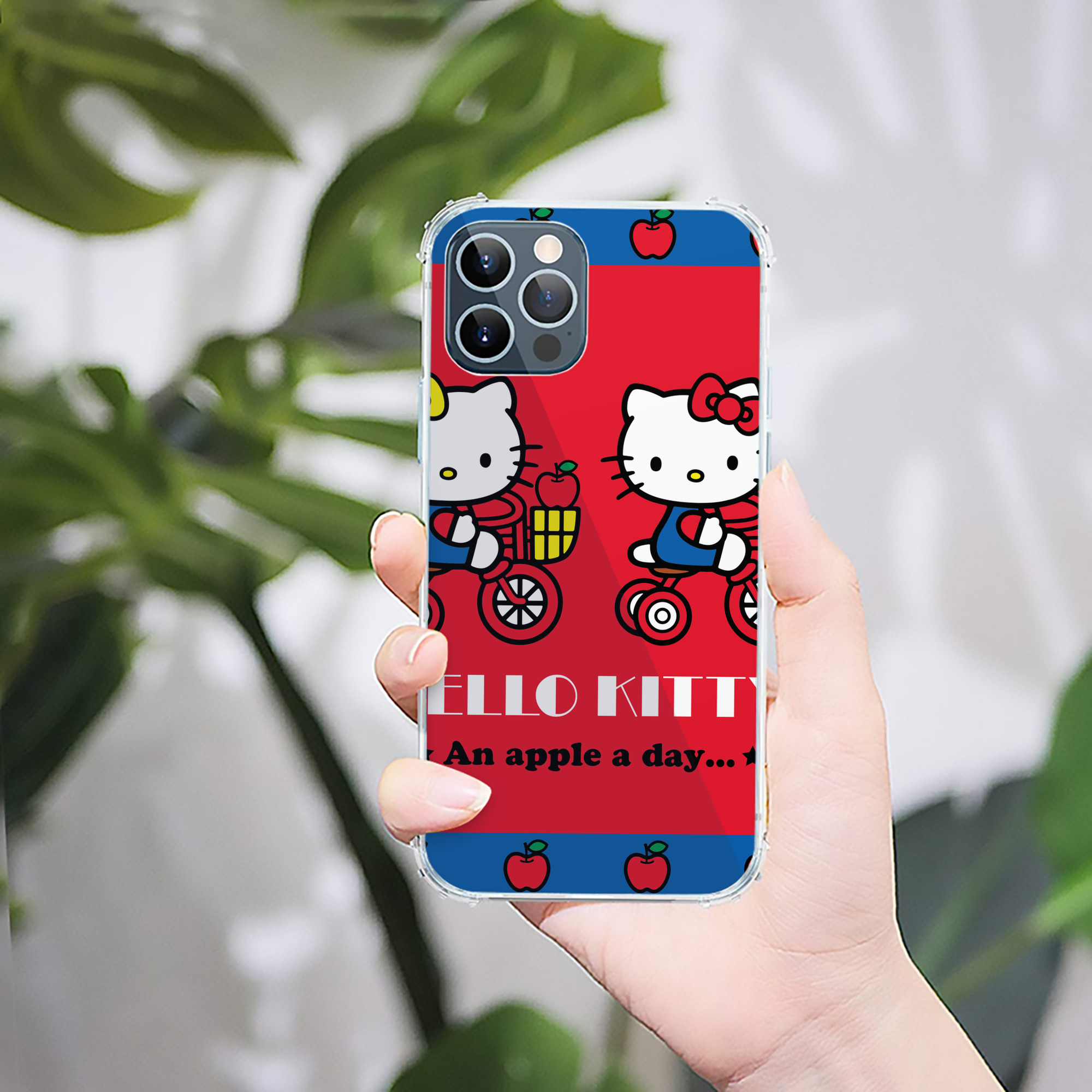 （画像用） Hello Kitty ハローキティ 【iPhone 12シリーズ対応】透明スマホケース（クリアソフトケース）